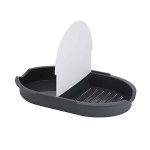 Royalford Two Chamber Cutting Board - Plastic - Multicolor