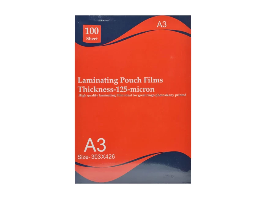Deluxe A3 Laminating Pouch Films, 125 Microns, 303x426 mm, 100/pack