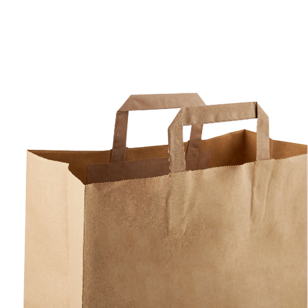 Printed Brown Paper Shopping Bag 32x16x48 Cm 100 Pieces