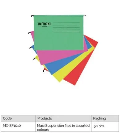 Maxi Suspension Hanging File White Box - 50 Pieces