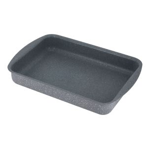 Royalford 35Cm Rectangle Baking tray - Aluminium - Black