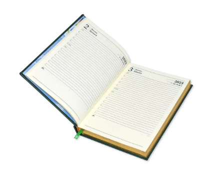 FIS Golden Diary 2023 (English) A5, Italian PU, 1-Side Padded, Maroon - FSDI20EG23MR