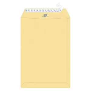 FIS Manila Envelopes Peel & Seal, Ribbed, Pack of 50 Pcs. C4 (324 x 229 mm), 120 GSM - FSME1227PR50