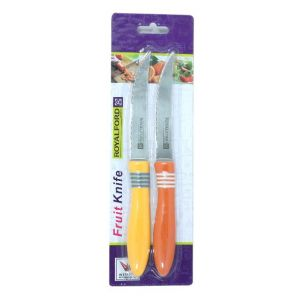 Royalford Paring Knife Set 2 Pcs - Stainless Steel - Assorted