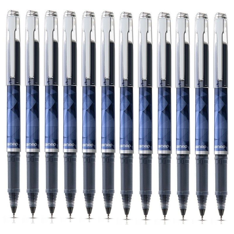 Deli Pack Of 12 Blue Gel Pens - A536