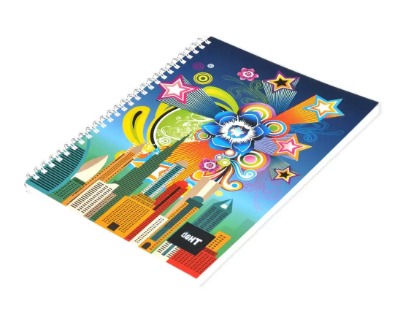 LIGHT Spiral Soft Cover Notebook, 100 Sheets, Single Line, 9X7 Inches -LINB971608S