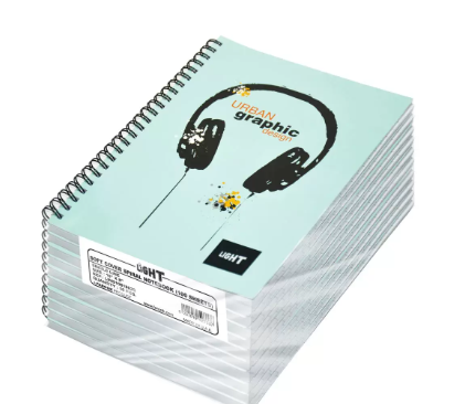 Light LINB1081804S Spiral Cover Notebook (Pack of 10 Pieces x 100 Sheets, 10x8in)