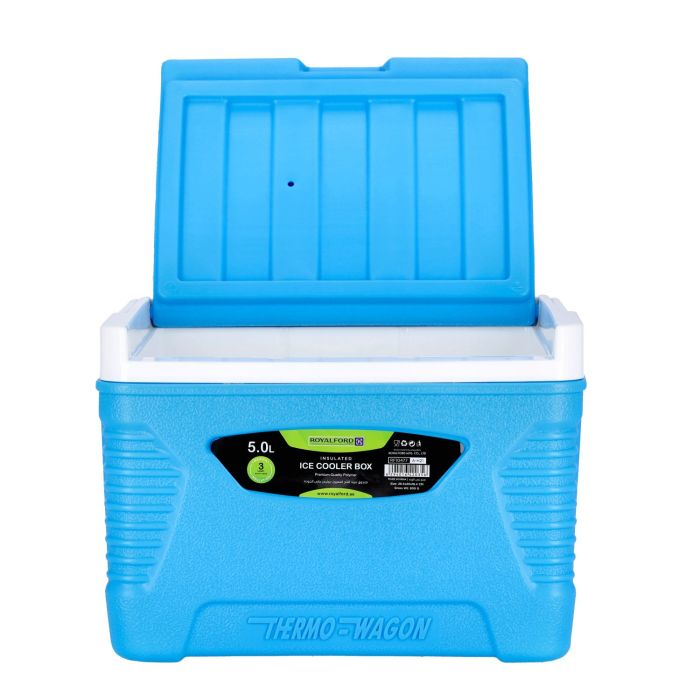 Insulated Ice Cooler Box, 5L Portable Ice Chest, RF10477 | 3 Layer PP-PU-HDPE | Premium Quality Polymer | Thermal Insulation | Camping Cooler Ice Box For BBQs, Outdoor Activities