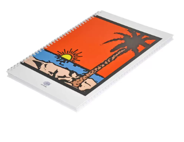 5-Piece FIS Spiral Hard Cover Notebook Single Line A4, 100-Sheets - FSNBSA41901