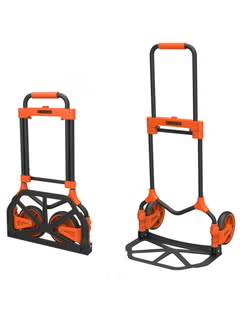 BLACK+DECKER Folding Hand Truck with Folding Basket, 90 Kg Carry Capacity, Folds & Open in Seconds, Compact Design for Easy Storage