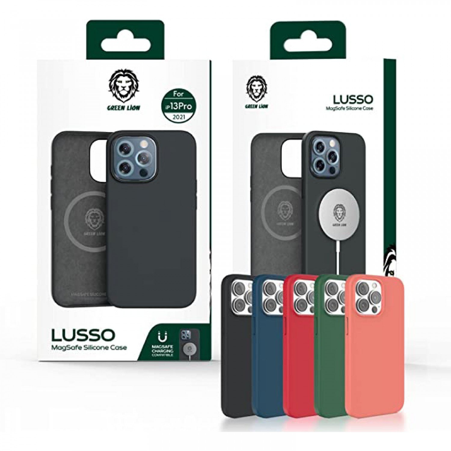 Green Liquid Silicone Case for iPhone 13 Pro 6.1" -Assorted colour