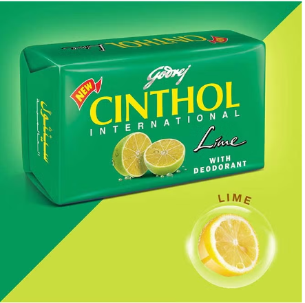 Cinthol Bar Soap 99.9% Germ Protection Lime (With Deodarant) 175g