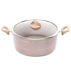 Royalford Smart Casserole With Glass Lid - Aluminium - Grey - 32 CM