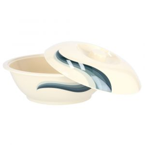Royalford 10" Melamine Ware Super Rays Bowl With Lid - Melamine - Beige - RF8034