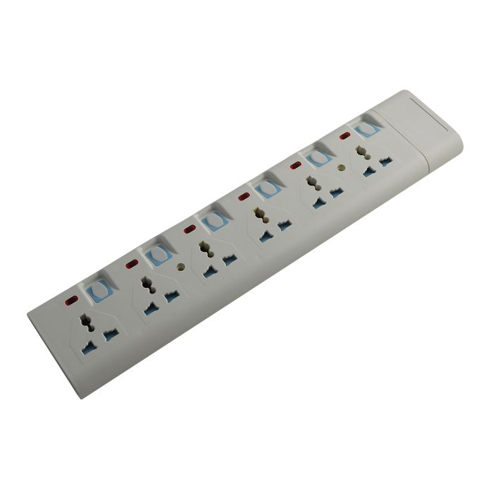 Geepas 6 Way Extension Socket 13A - Extension Strip With 6 Led Indicators With Power Switches | 3 Meter Cord| Ideal For All Electronic Devices | 2 Years Warranty