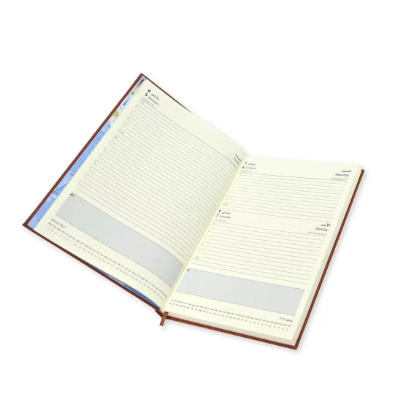 FIS A4 Diary 2024 Arabic/English (Saturday & Sunday Combined) Brown - FSDI48AEP24BR