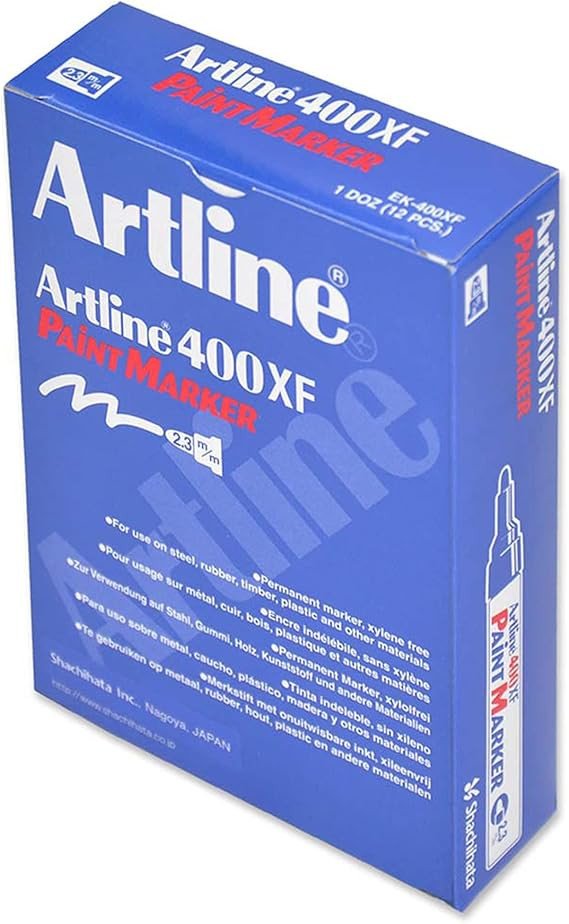 Artline Paint Marker 400FX Pack of 12, Medium 2.3mm, Green