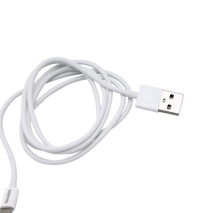 Geepas Lightning Cable1M 5V - IPhone Charger Cable, USB Fast Charging Cable For IPhone 7 Plus/ 7/ 6s/ 6 Plus/ 5c/ Ipad Pro/ Ipad Air And Other Apple Models - White