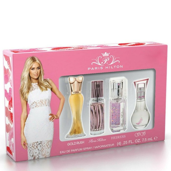 PARIS HILTON (W) MINI SET EDP 4 X 7.5ML (GOLD RUSH + CAN CAN + PARIS HILTON + HEIRESS)