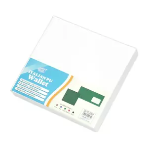 FIS Italian PU Bifold Design Wallets Polyurethane For Men, ID Card Window, 6 Card Slots, 2 Sideways Pockets, Divided Bill Compartments, Green Colour, Closed Size 100 x 105 mm - FSPQGRD4