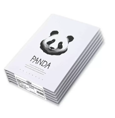 FIS Pack Of 5 Hard Cover Notebook, 96 Sheets A5 Panda Design 7 -FSNBHCA596-PAN7