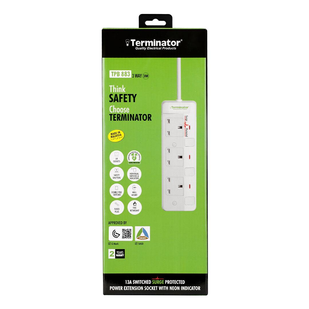 3 Way UK Power Extension Socket