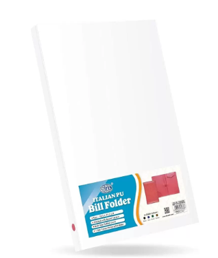 Executive Bill Folders Maroon Color, Italian PU Covers with Magnetic Flap, Pen Holder, Round Corners, Gift Box, 155 x 245 mm - FSCLBFMRD2