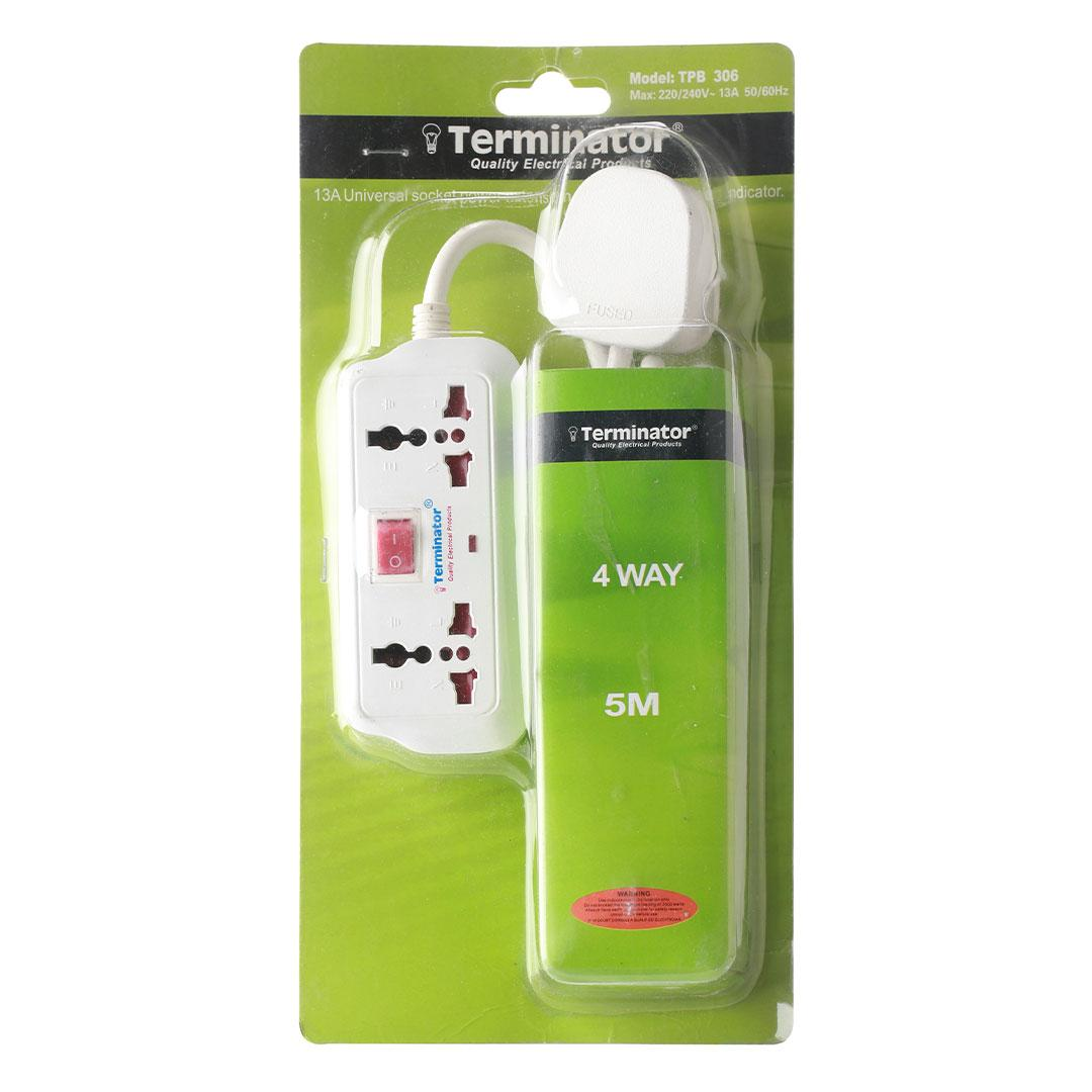 4 Way Power Extension Socket 5M Cable 13A