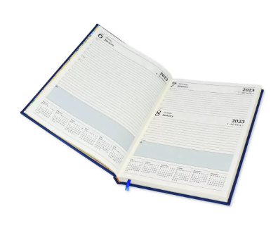 FIS A4 Diary 2023 English (Saturday & Sunday Combined) Blue - FSDI48EP23BL