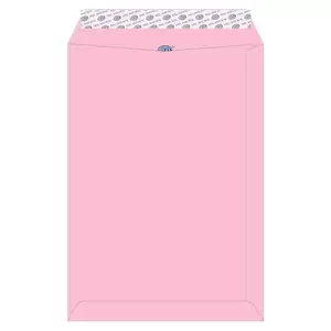FIS Color Envelopes Peel & Seal, Pastel Colors, Pack of 50 Pcs. Pink Color, C4 (324 x 229 mm), 80 GSM - FSEC8027PP50