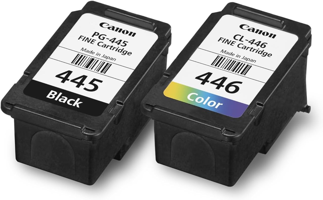 Canon PG445 CL446 Combo Pack – Genuine Ink Cartridges for PIXMA Printers