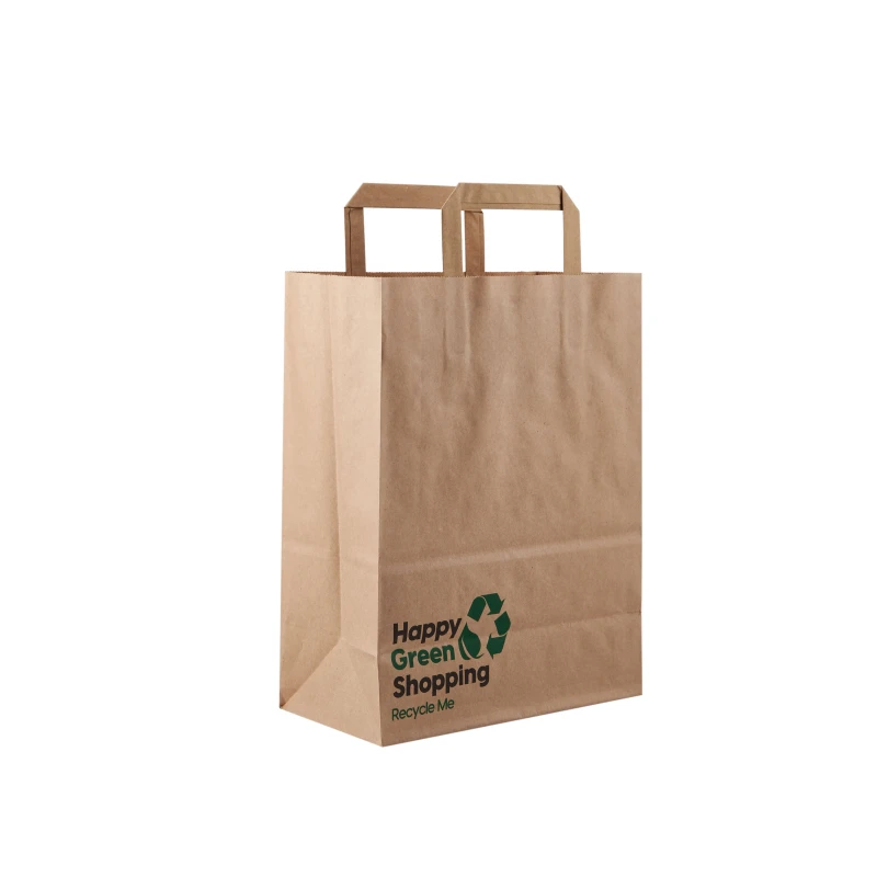Printed Brown Paper Shopping Bag Kraft