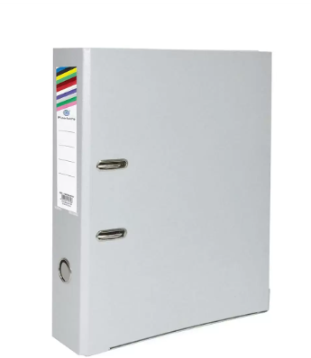 Pack of 50 Pieces Pieces Lever Arch File Folder With Slide-In Plate Grey