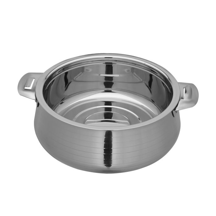 Hilux Double Wall Stainless Steel Hot Pot, 2500ml, RF10533 | Firm Twist Lock | Strong Handles | Steel Serving Pot, Steel Chapati Storage Box, Roti Serving Pot