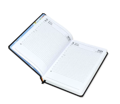 FIS Diary 2023 English (Round Corners) Blue, A5 - FSDI23E23BL