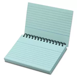 FIS Ruled Record Card 180 GSM 5X3 Inch Double Loop Spiral 50 Sheets Blue -FSIC53-180SPBL