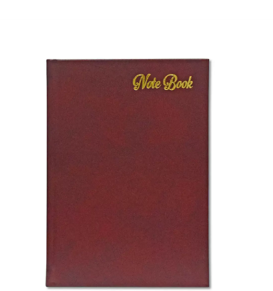 FIS Notebook Bonded Leather, Size A5, Italian Ivory Paper, 70 GSM, 196 Pages, 8 mm Ruled, Hard Cover, Colour Maroon - FSNBHCA5IVBLMR