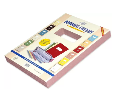 100-Sheets FIS A4 Embossed Binding Sheets with Window - FSBD240A4WRO