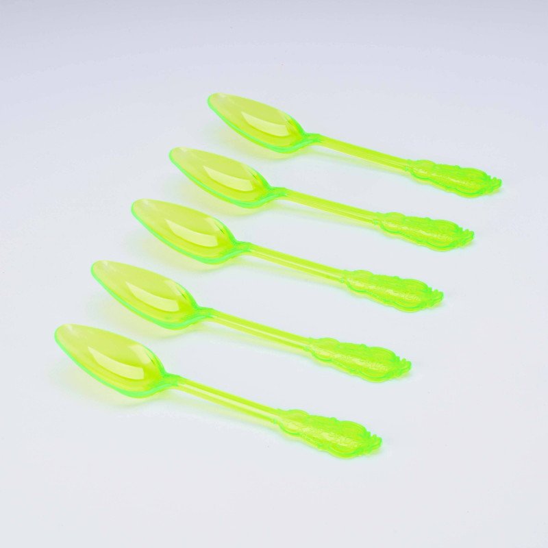 Heavy Duty Neon Plastic Spoon 10 Pieces