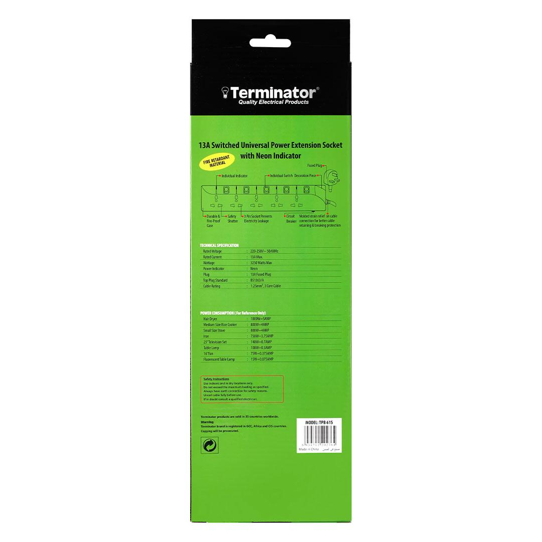 5 Way Extension Socket 3M Cable