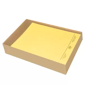 FIS Square Cut Folders Without Fastener Yellow Color, Pack of 50 Pcs, 320 gsm, A4 Size - FSFF9A4YL