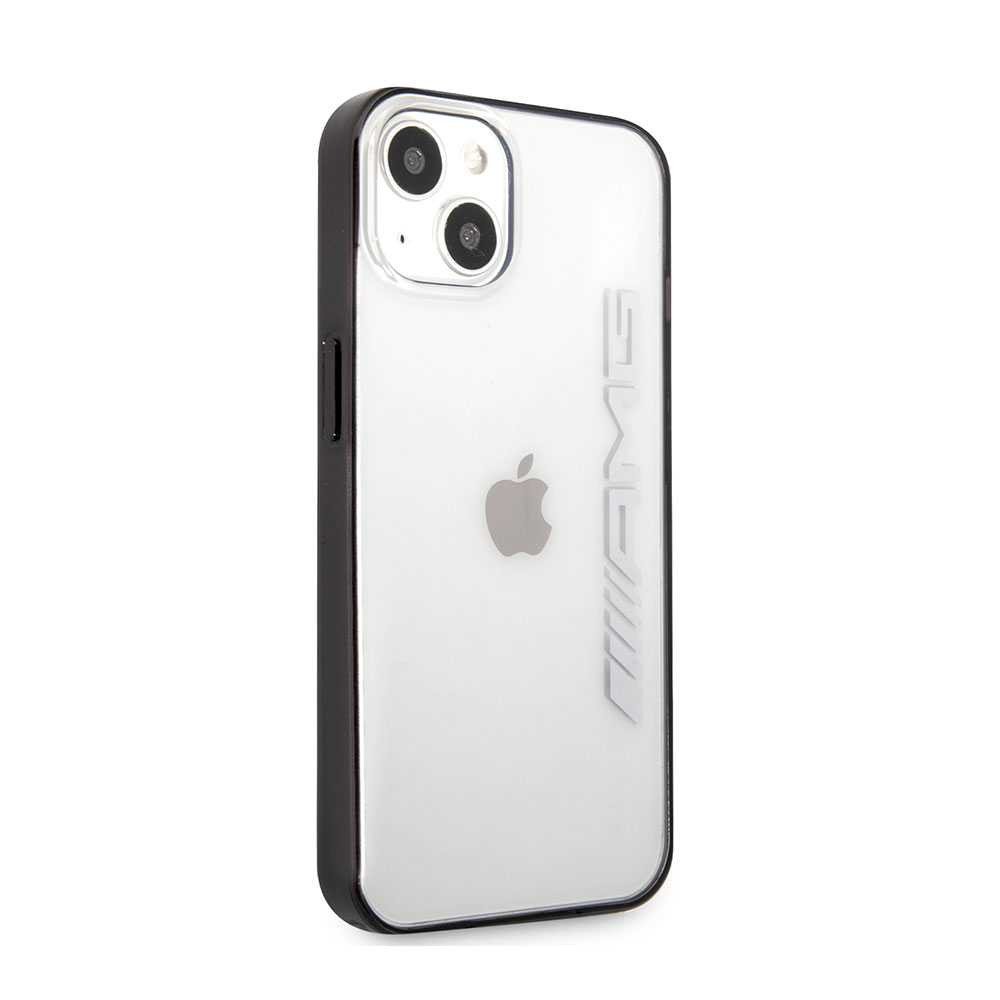 AMG PU Hard Case With Black Matte TPU Rim For iPhone 13 (6.1") - Transparent