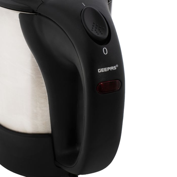 Geepas GK38019UK 0.5L Electric Kettle 1000W - Portable, Lightweight, Comfortable Handle |Cordless Fast Boil Quiet General Use, Stainless Steel Body| Auto Shut Off Boil Dry Protection, 360-Degree Rotat