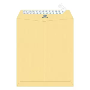 FIS Manila Envelopes Peel & Seal, Ribbed, Pack of 50 Pcs. 12 x 10 Inch, 120 GSM - FSME1234PR50