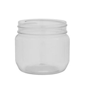 Royalford 250Ml Round Pet Jar With Cap - Plastic - Clear