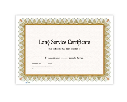 Fis Arabic Design Certificate - Pocket Of 10 Pieces, A4 Size