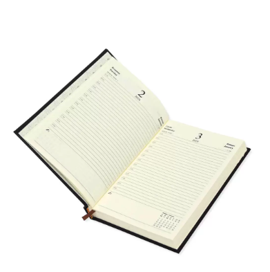 FIS A5 Bonded Leather Russian Diary 2024 (Russian/English) Burgundy - FSDIRUB0124BU