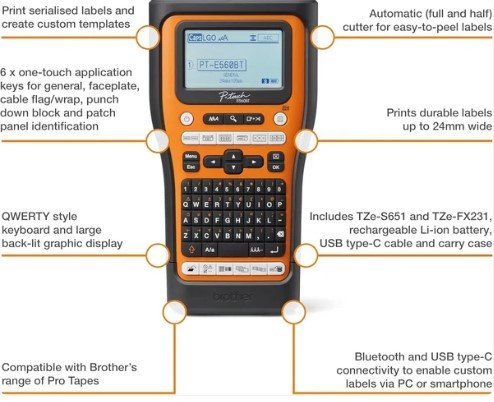 Brother P-Touch PT-E560BTVP Pro Label Printer