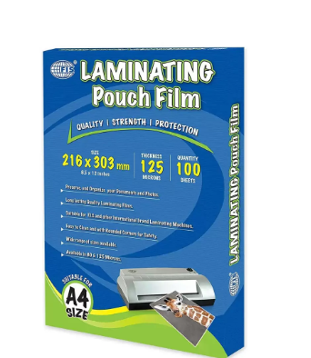 FIS Laminating Films 100 Sheets, 216 x 303 mm, A4 Size, 125 Microns - FSLM216X303N