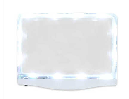 FIS 3X Page Magnifier with Anti-Glare LED Silver Color - EYMG1816